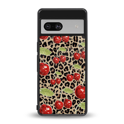 Wild Cherries back phone cover | glass case for google pixel 7a