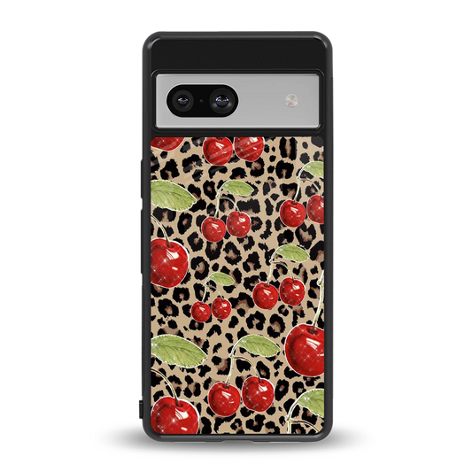 Wild Cherries back phone cover | glass case for google pixel 7a