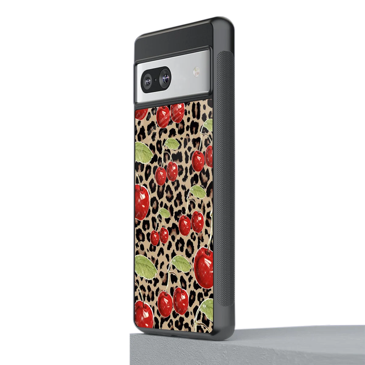 Wild Cherries stylish phone case for google pixel 7 | glossy glass and slim fit