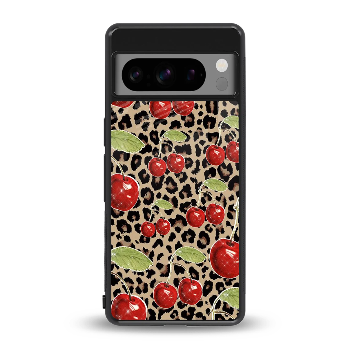 Wild Cherries back phone cover | glass case for google pixel 8 pro