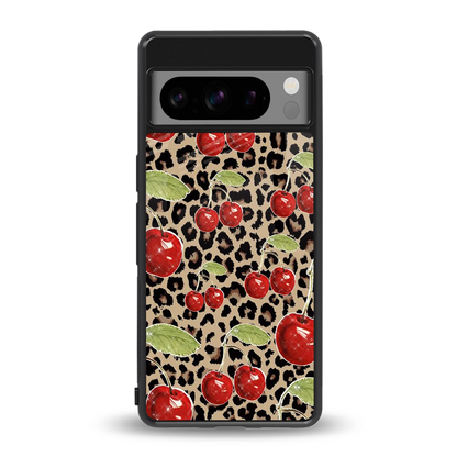 Wild Cherries back phone cover | glass case for google pixel 8 pro