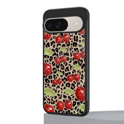 Wild Cherries google pixel 9 mobile cover | shockproof glass phone case