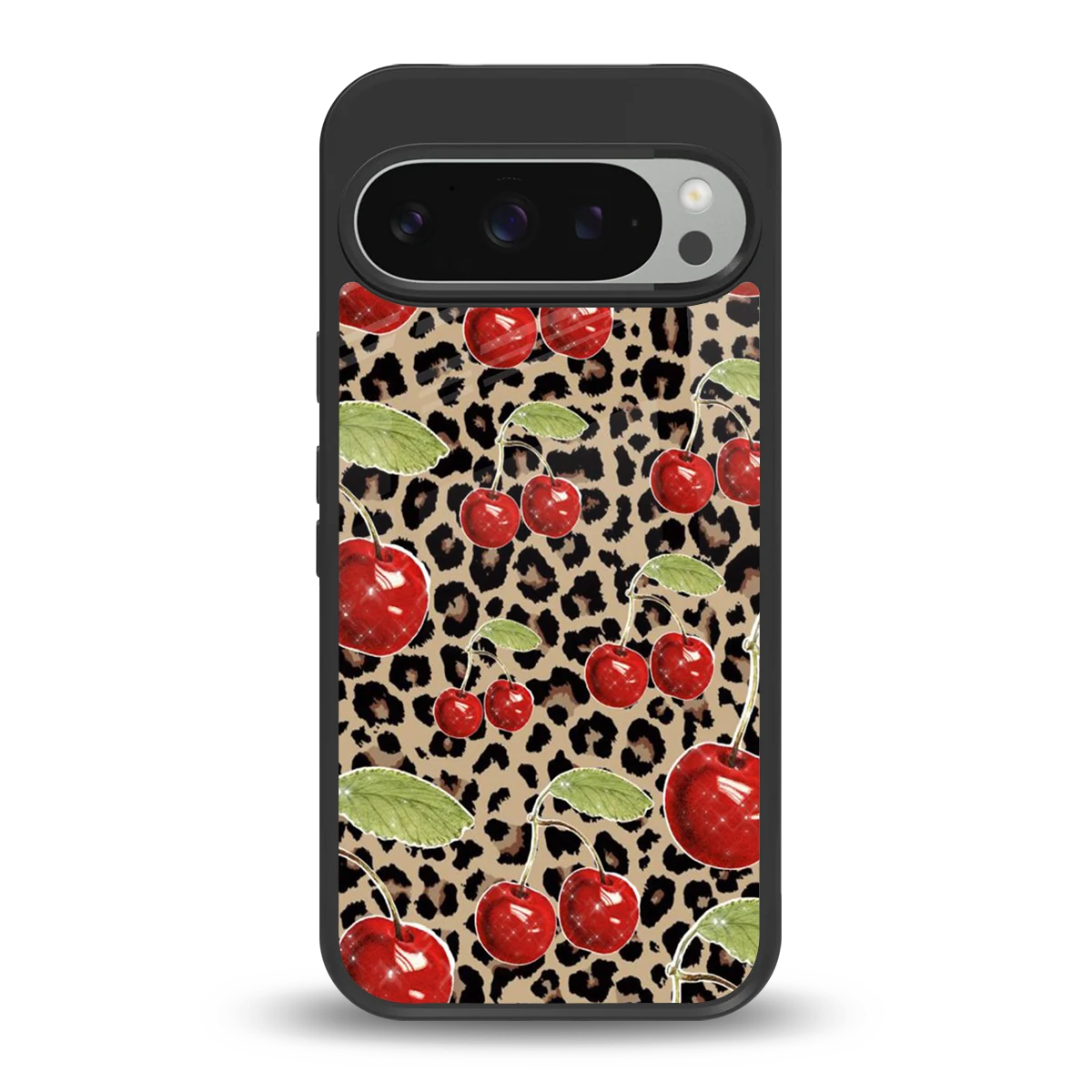 Wild Cherries back phone cover | glass case for google pixel 9 pro