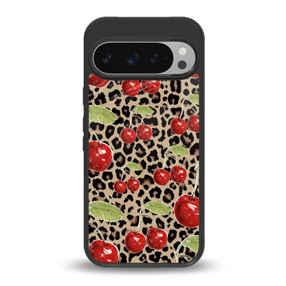 Wild Cherries back phone cover | glass case for google pixel 9 pro xl