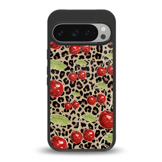 Wild Cherries back phone cover | glass case for google pixel 9 pro xl