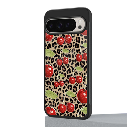 Wild Cherries google pixel 9 pro mobile cover | shockproof glass phone case