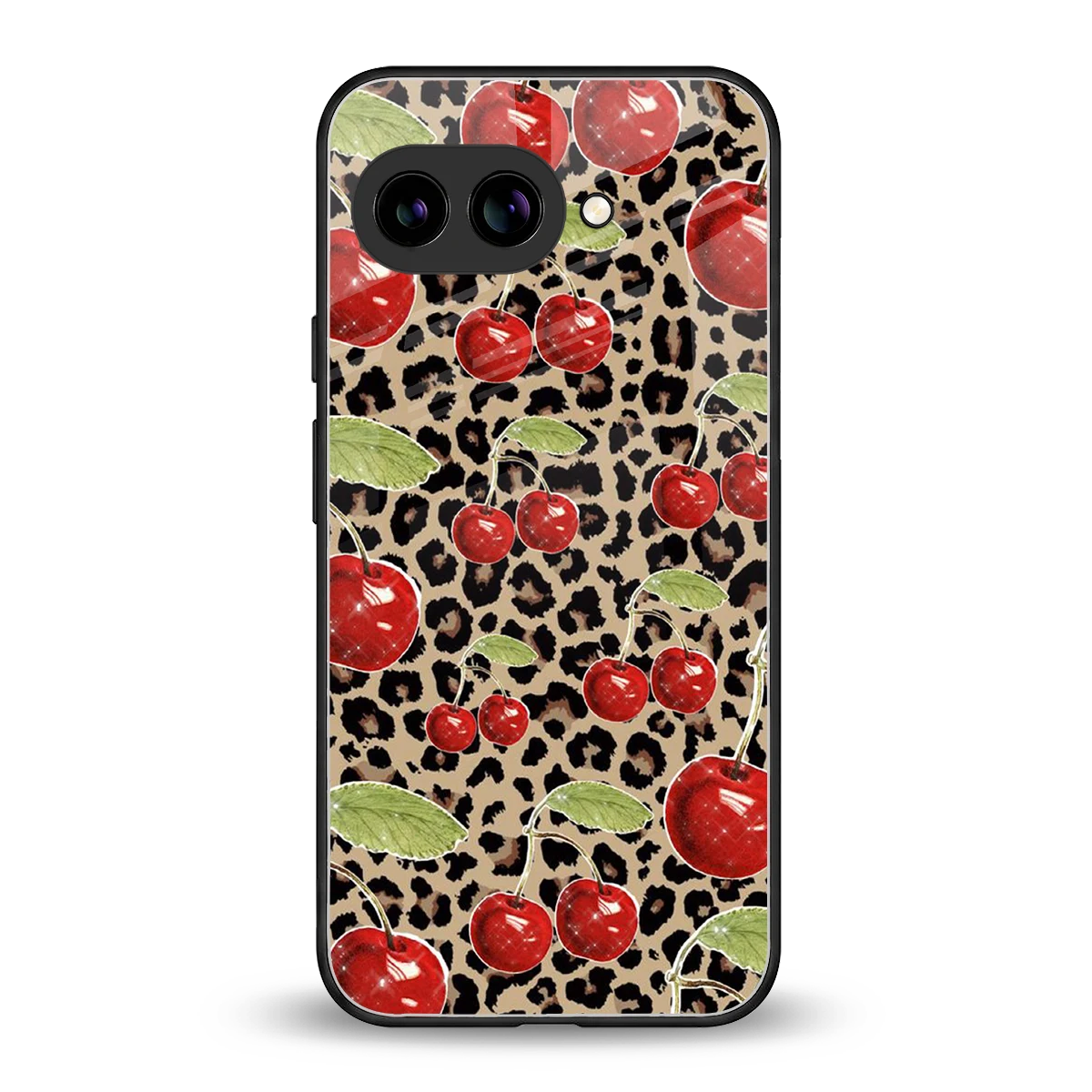 Wild Cherries back phone cover | glass case for google pixel 10a