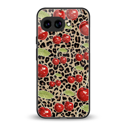 Wild Cherries back phone cover | glass case for google pixel 10a