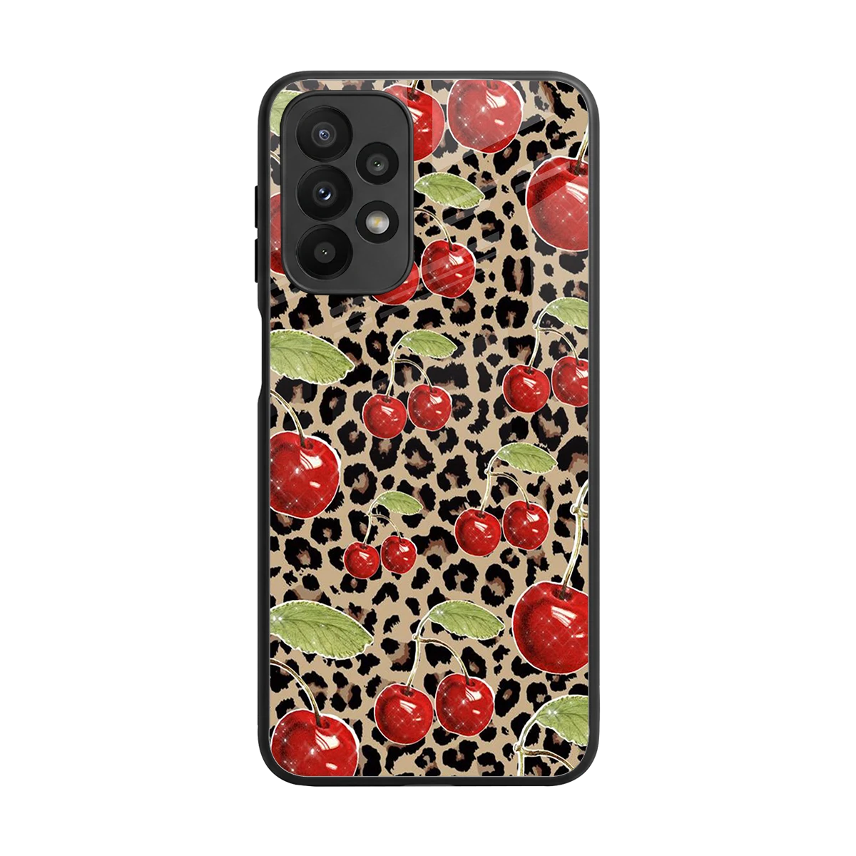 Wild Cherries back phone cover | glass case for samsung galaxy a23