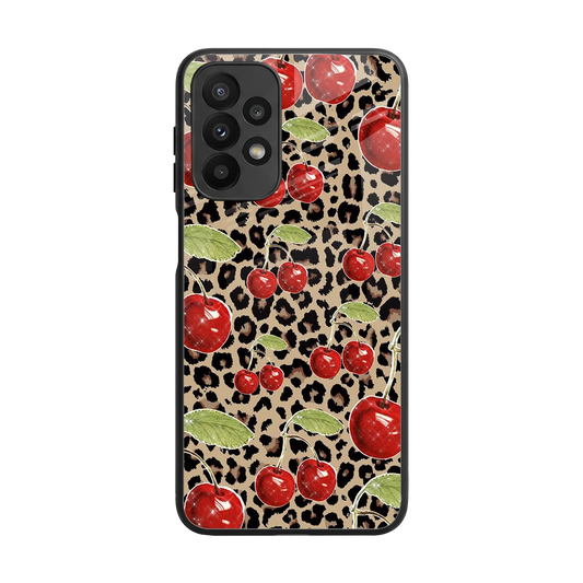 Wild Cherries back phone cover | glass case for samsung galaxy a23