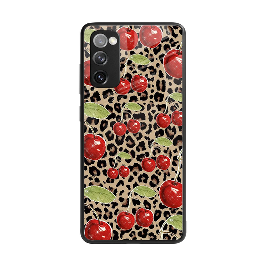 Wild Cherries back phone cover | glass case for samsung galaxy s20 fe
