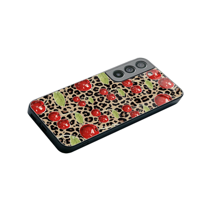 Wild Cherries stylish phone case for samsung galaxy s22 | glossy glass and slim fit