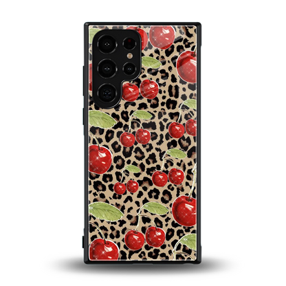 Wild Cherries back phone cover | glass case for samsung galaxy s24 ultra