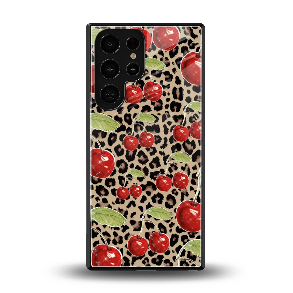 Wild Cherries back phone cover | glass case for samsung galaxy s25 ultra