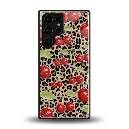 Wild Cherries back phone cover | glass case for samsung galaxy s25 ultra