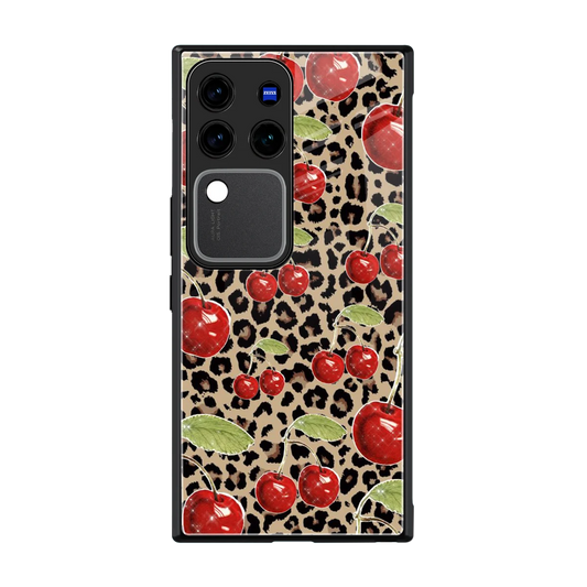 Wild Cherries back phone cover | glass case forvivo v30 pro