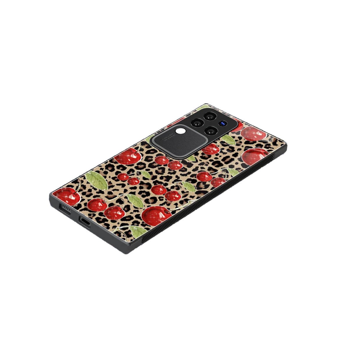 Wild Cherries stylish phone case forvivo v30 pro | glossy glass and slim fit