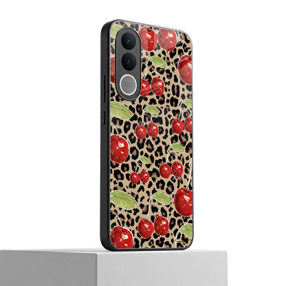 Wild Cherries vivo v70 fe mobile cover | shockproof glass phone case