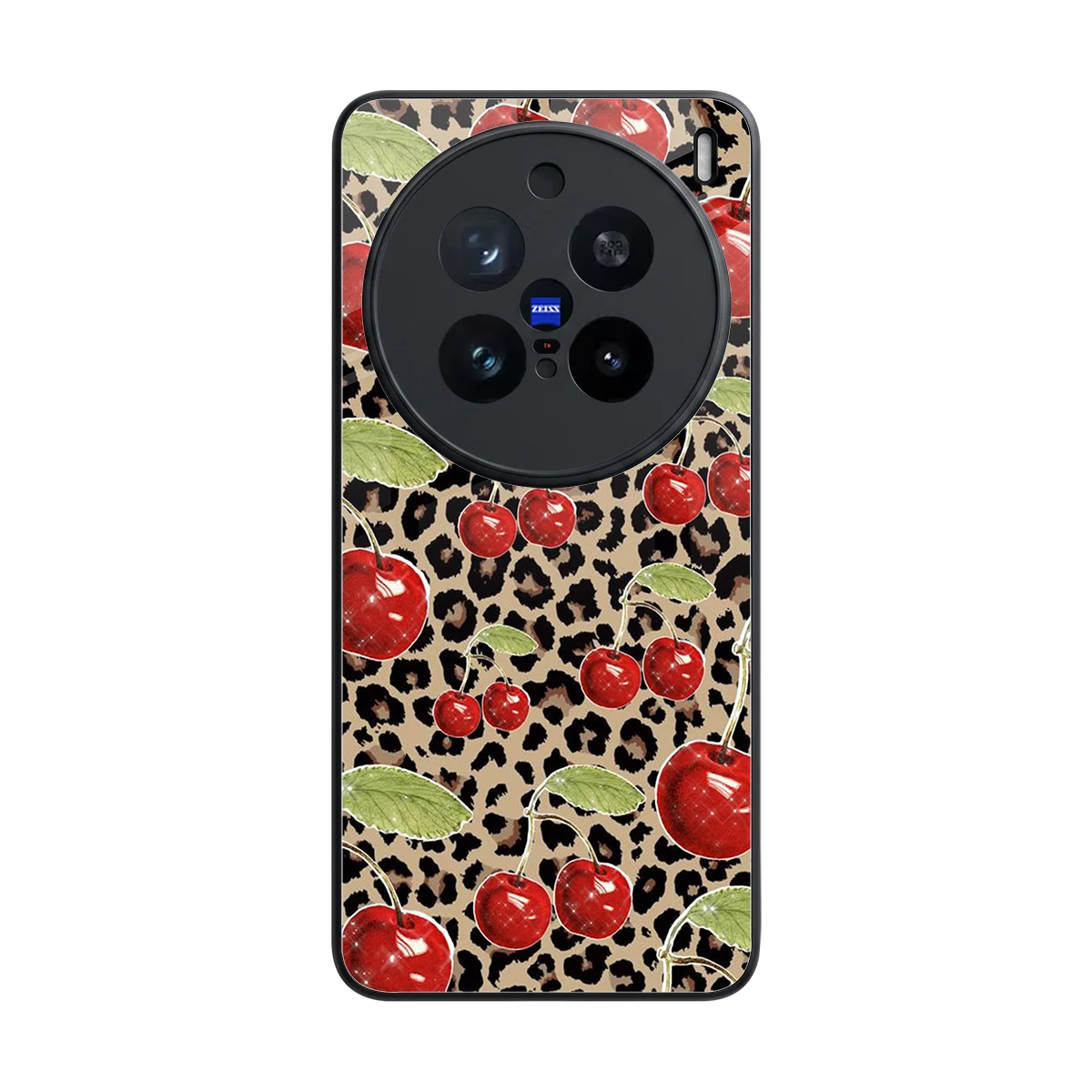 Wild Cherries back phone cover | glass case for vivo x200 pro