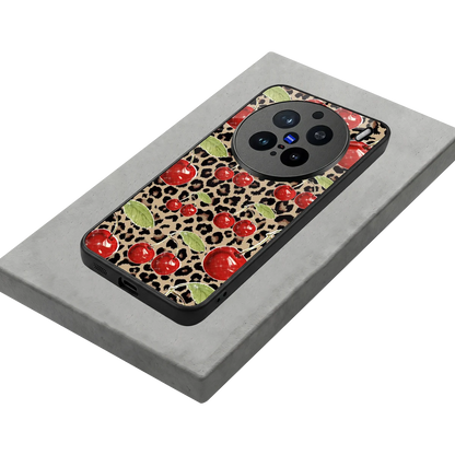 Wild Cherries stylish phone case for vivo x200 pro | glossy glass and slim fit