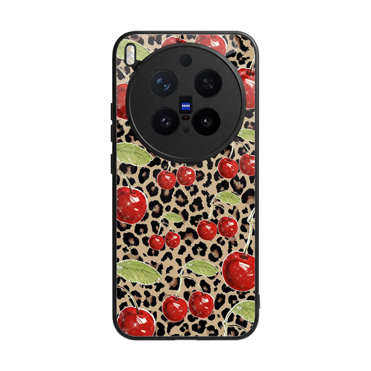 Wild Cherries back phone cover | glass case for vivo x300 pro