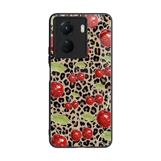 Wild Cherries back phone cover | glass case for vivo y16