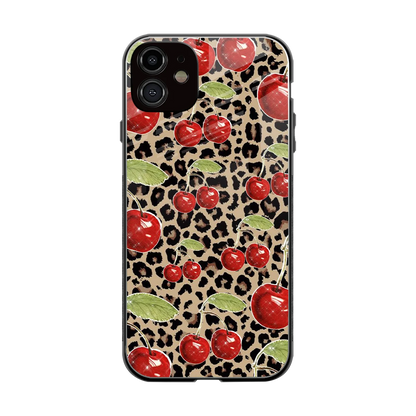 Wild Cherries back phone cover | glass case for iphone 12
