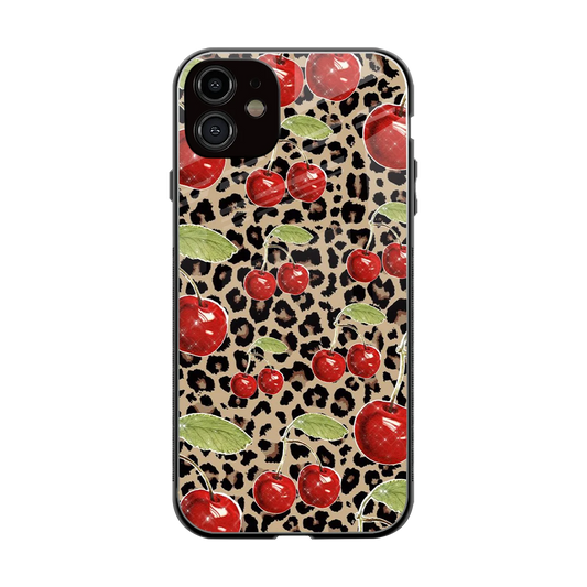 Wild Cherries back phone cover | glass case for iphone 11