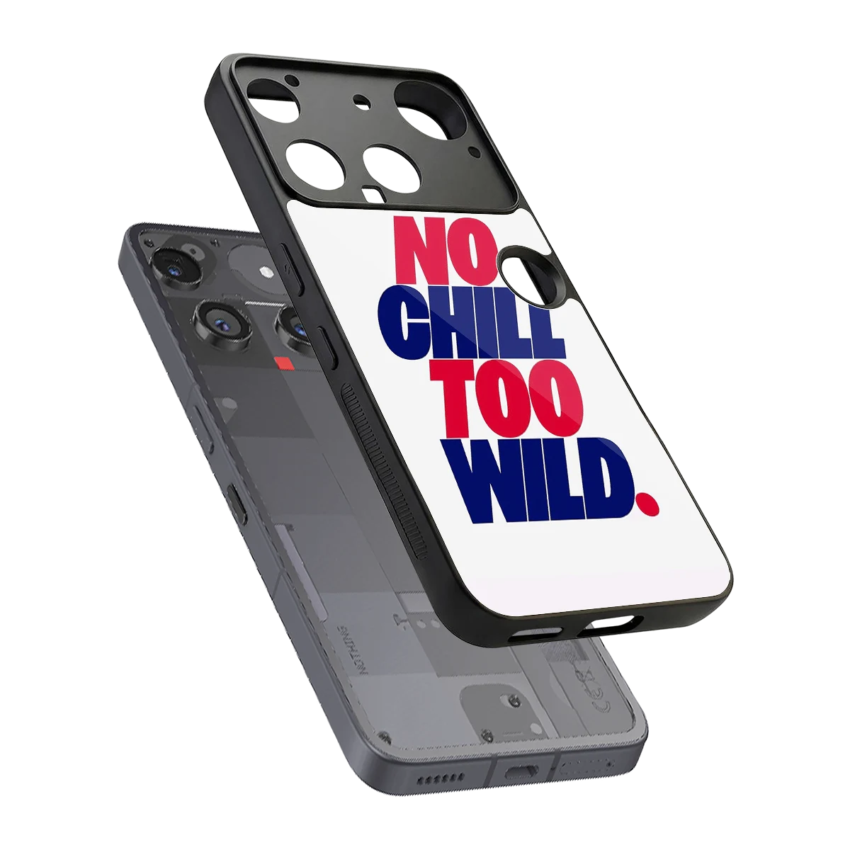 Wild Ride sleek nothing phone 3 cover with tempered glass back and TPU edges