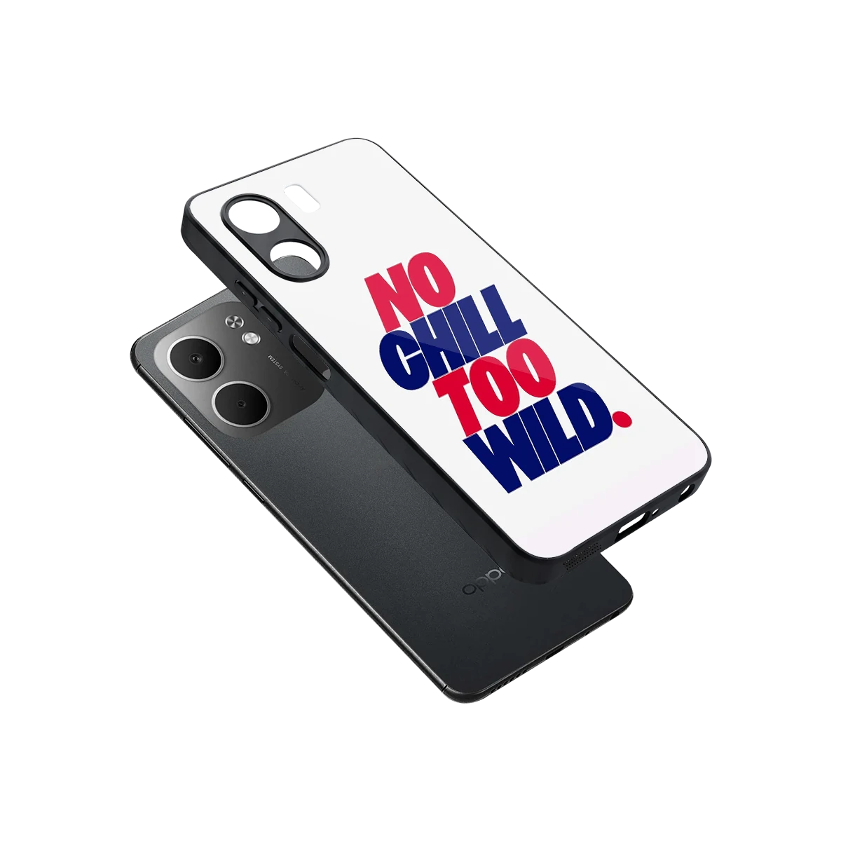 Wild Ride sleek oppo a5x 5g cover with tempered glass back and TPU edges