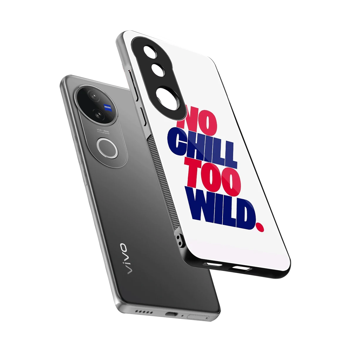 Wild Ride sleek vivo v50 cover with tempered glass back and TPU edges