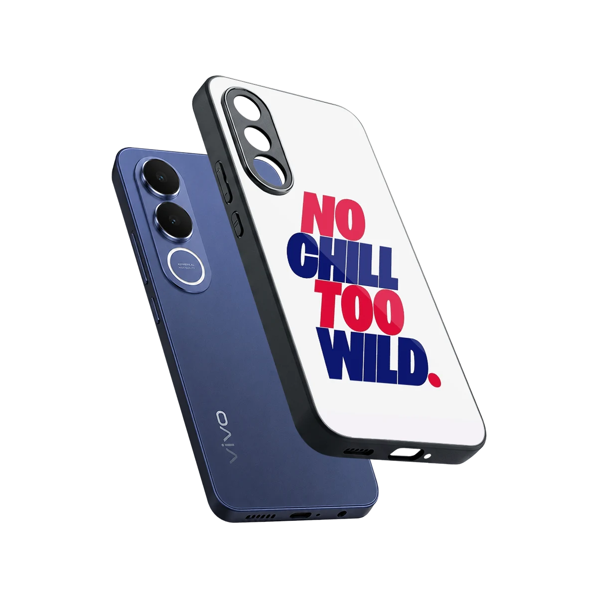 Wild Ride sleek vivo v70 fe cover with tempered glass back and TPU edges