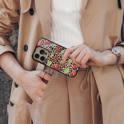 Wild Cherries Phone Case for Iphone 16 | Glass Case
