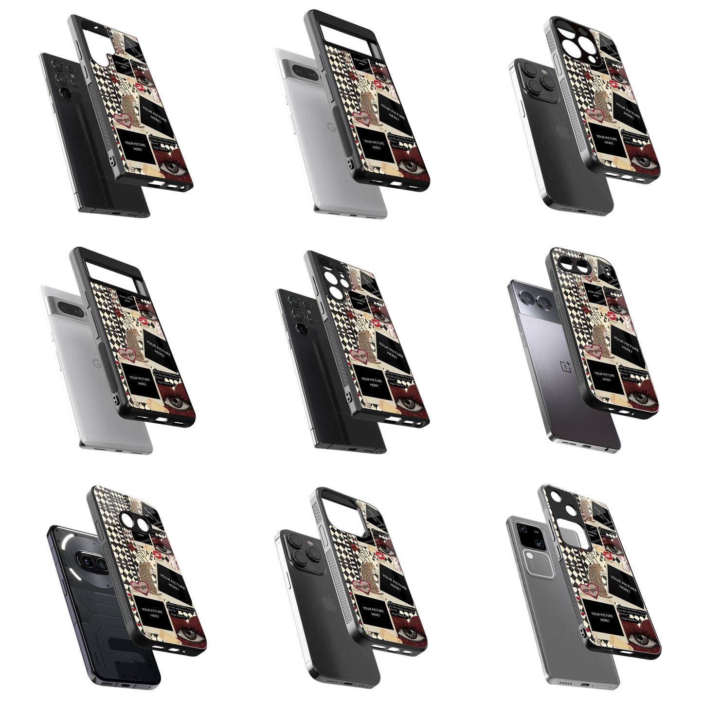 Polaroid Personalised Glass Phone Case