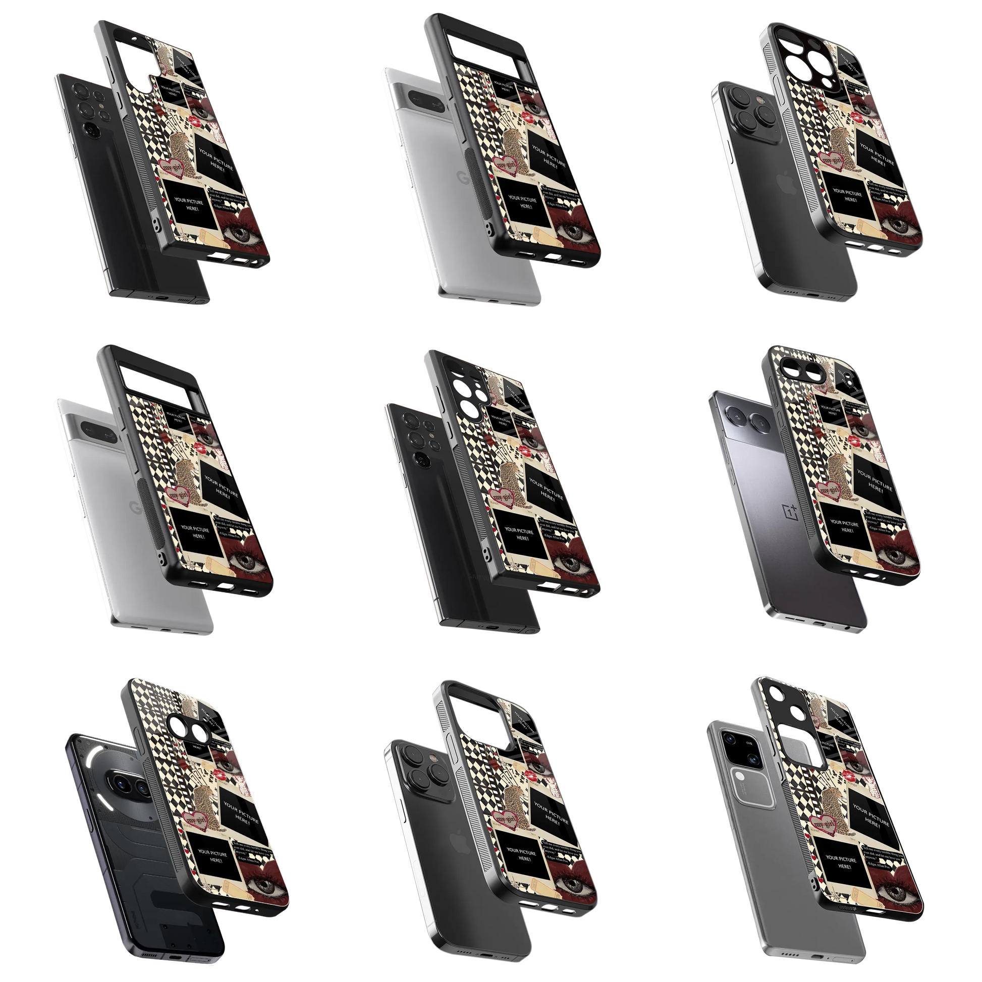 Polaroid Personalised Glass Phone Case