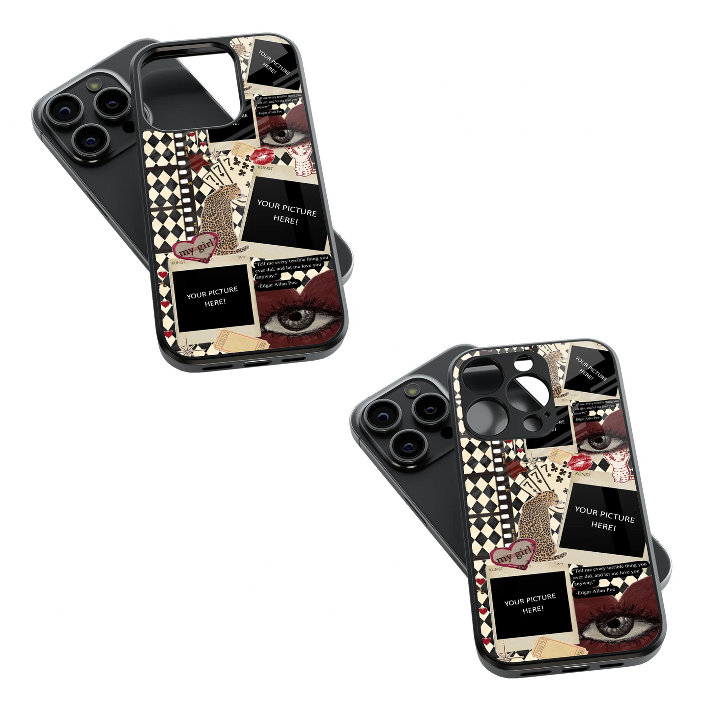 Polaroid Personalised Glass Phone Case