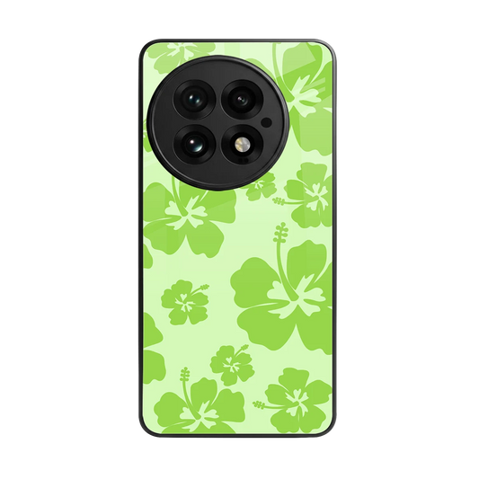 Wildflower Green back phone cover | glass case for oneplus 13