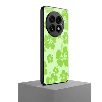 Wildflower Green oneplus 13 mobile cover | shockproof glass phone case
