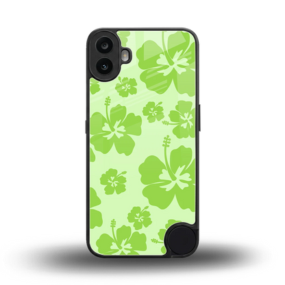 Wildflower Green back phone cover | glass case for cmf nothing phone 1