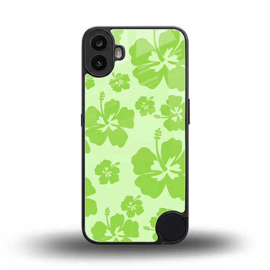 Wildflower Green back phone cover | glass case for cmf nothing phone 1