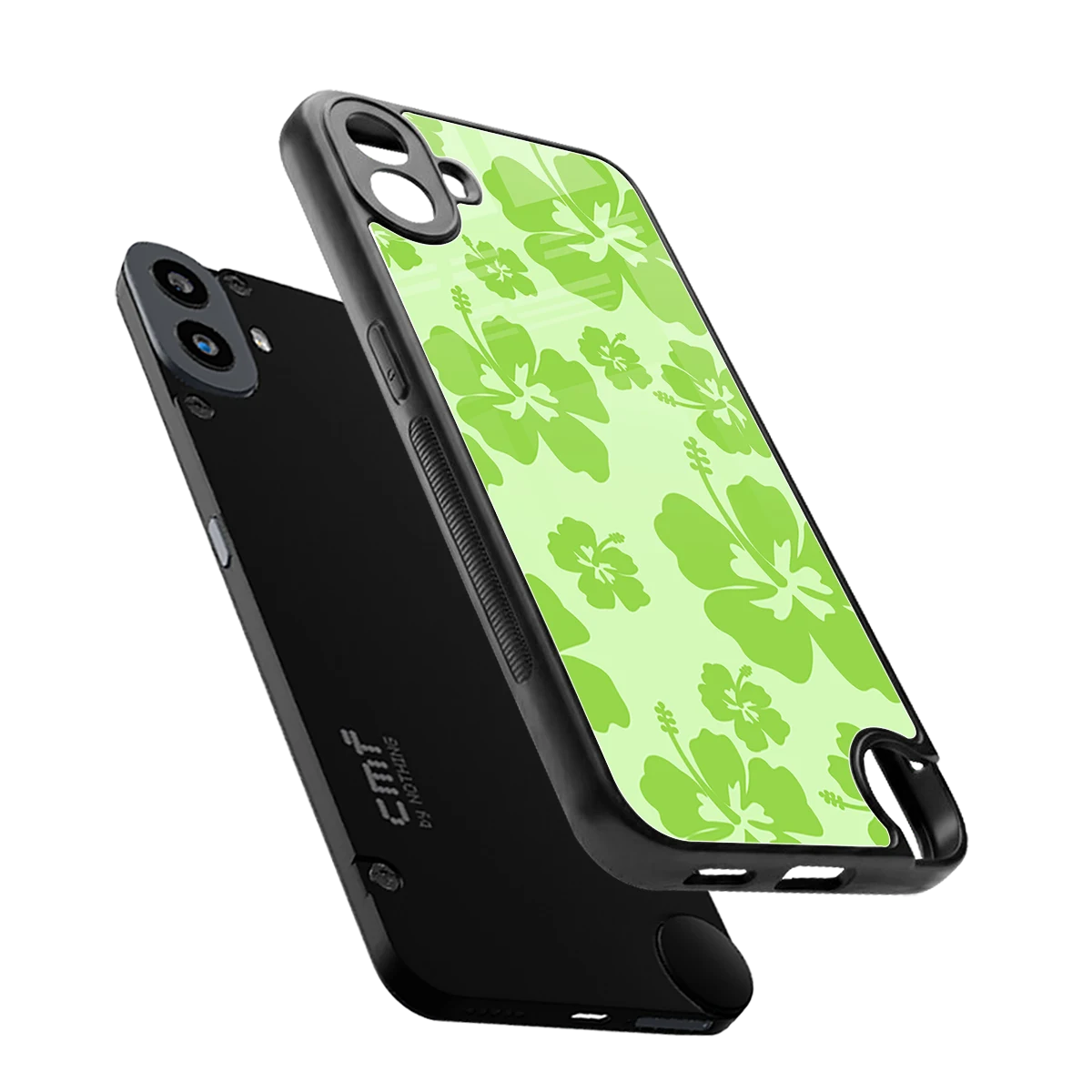 Wildflower Green sleek cmf nothing phone 1 cover with tempered glass back and TPU edges