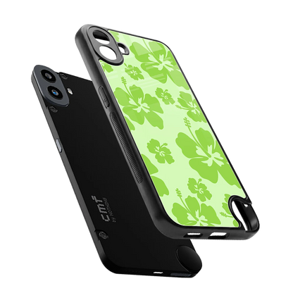 Wildflower Green sleek cmf nothing phone 1 cover with tempered glass back and TPU edges