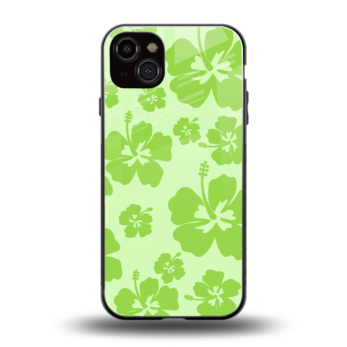 Wildflower Green back phone cover | glass case for iphone 14 plus