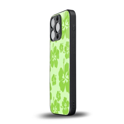 Wildflower Green iphone 15 pro mobile cover | shockproof glass phone case