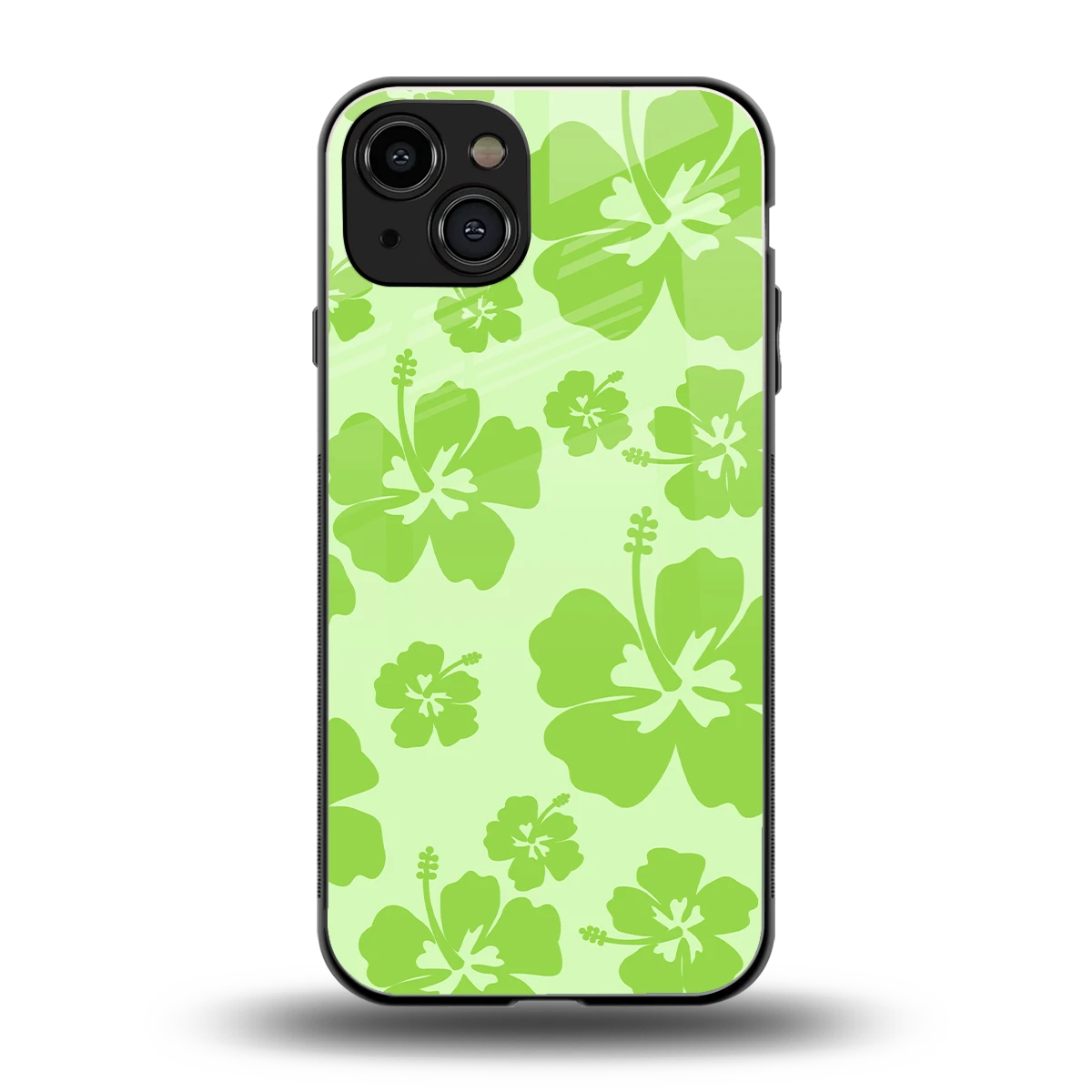 Wildflower Green back phone cover | glass case for iphone 15