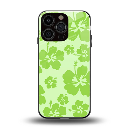 Wildflower Green back phone cover | glass case for iphone 16 pro