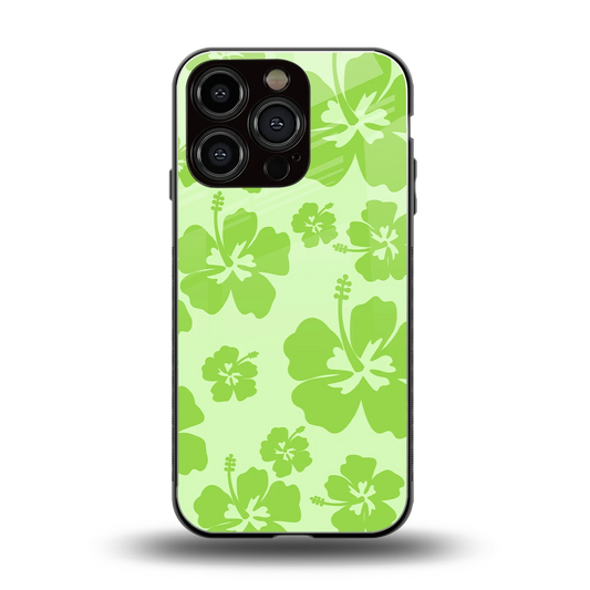 Wildflower Green back phone cover | glass case for iphone 16 pro