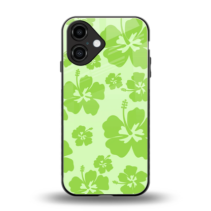 Wildflower Green back phone cover | glass case for iphone 16