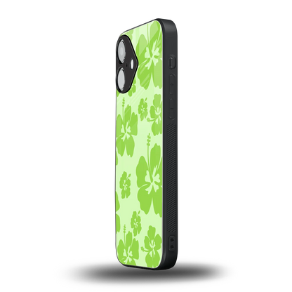Wildflower Green iPhone 16 mobile cover | shockproof glass phone case