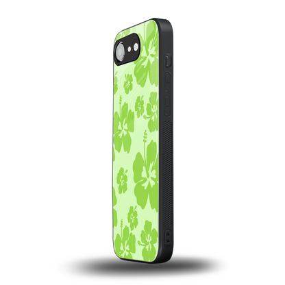 Wildflower Green iphone 16e mobile cover | shockproof glass phone case
